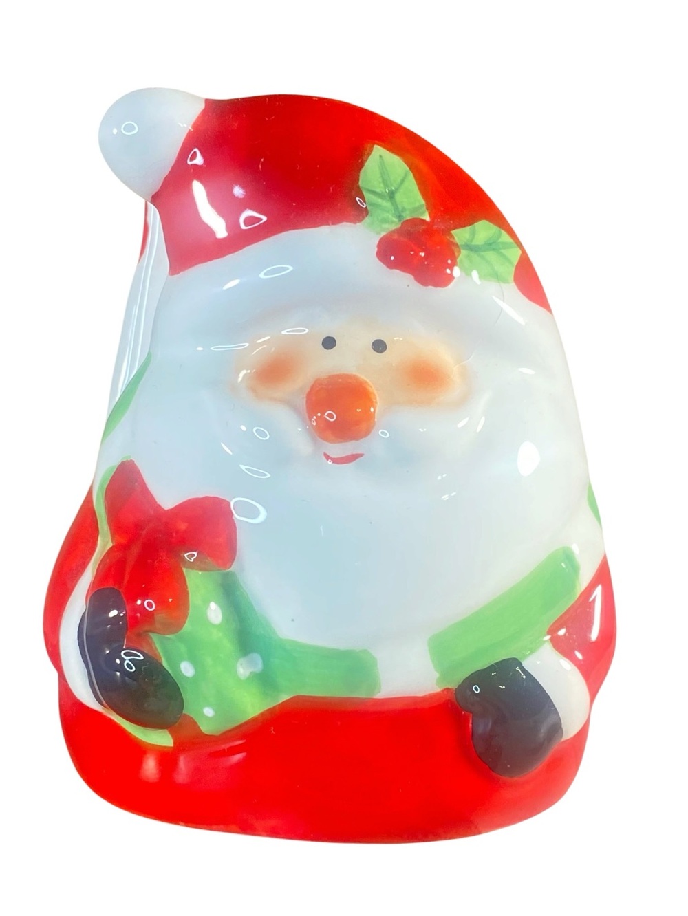 Gibson Home Santa Napkin Holder Christmas Card Holder Holiday Whimsy Ceramic